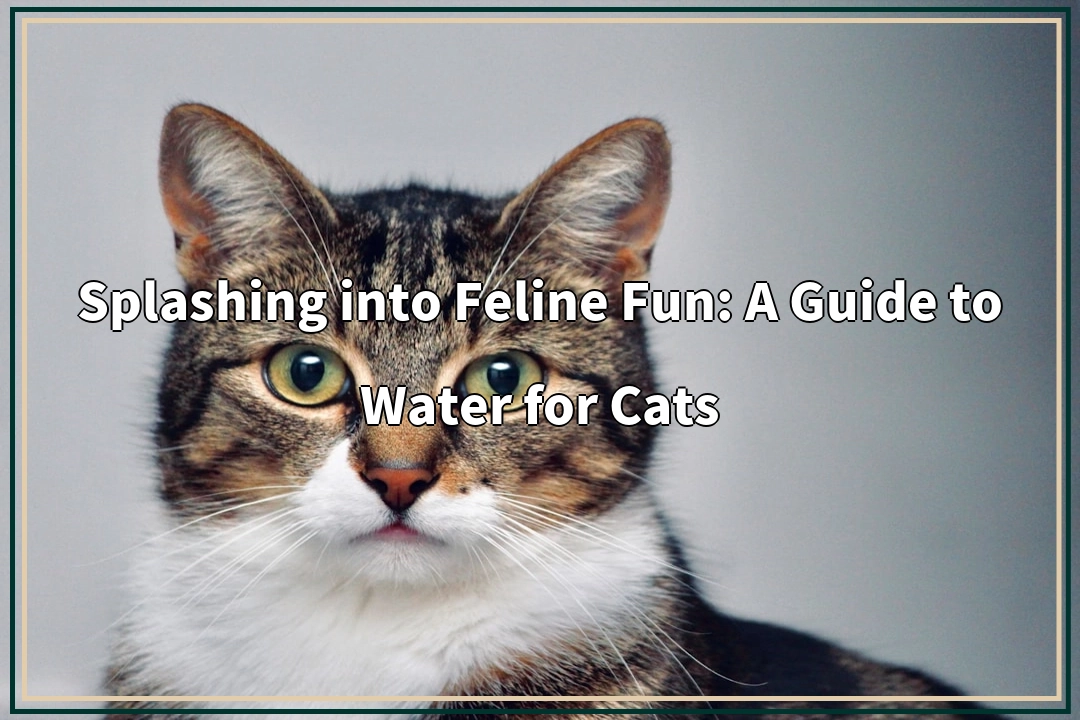Splashing into Feline Fun: A Guide to Water for Cats